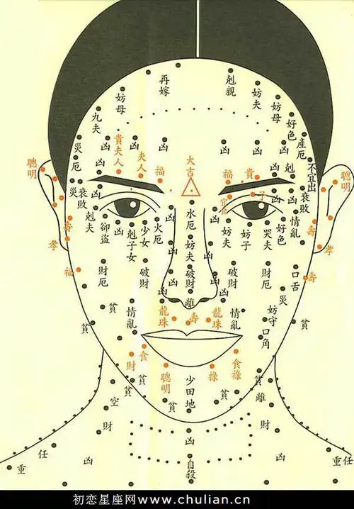 女人面部痣相图片大搜罗「7图]痣在(46):为自害之相痣在(45):为妨夫之