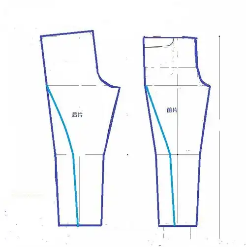 运动型萝卜裤裁剪图