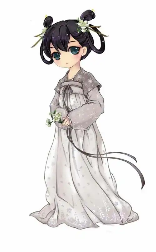 汉风弄晴汉服手绘