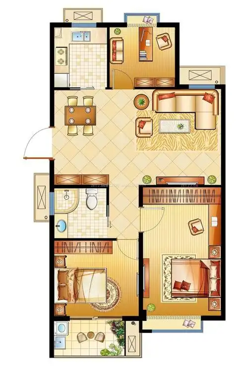 家装别墅客厅平面图片