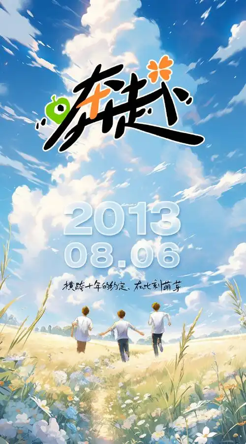 tfboys奔赴十年动漫海报