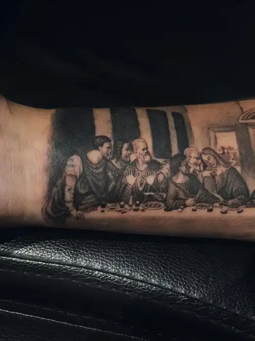 最后的晚餐_纹身图案手稿图片_ 镇江周杰伦的纹身作品集