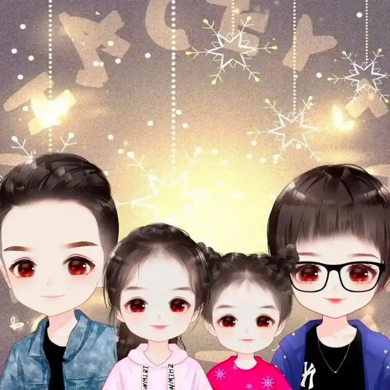 你们要的两个女儿的卡通亲子头像,赶快点赞91,拿走#两个女儿的幸福