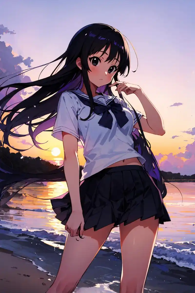 秋山澪-轻音少女,高冷!#二次元# #动漫头像和壁纸# #动漫推荐