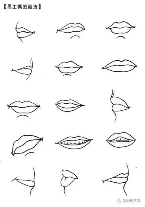 人的卡通嘴巴的画法简笔画嘴巴简笔画卡通人物的嘴巴图片简笔画怎么画