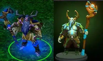 图鉴war3模型与dota2模型下的一些英雄的对比