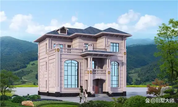 三层自建别墅带露台外观设计图,美好生活从拥有一套房子开始