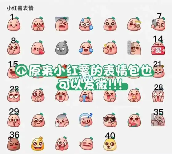 给我朋友发了个小红薯表情包问我咋做到的