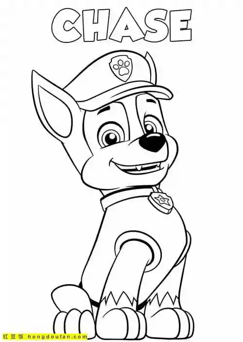 12张爱冒险的小狗汪汪特工队卡通涂色图片-红豆饭小学生简笔画大全