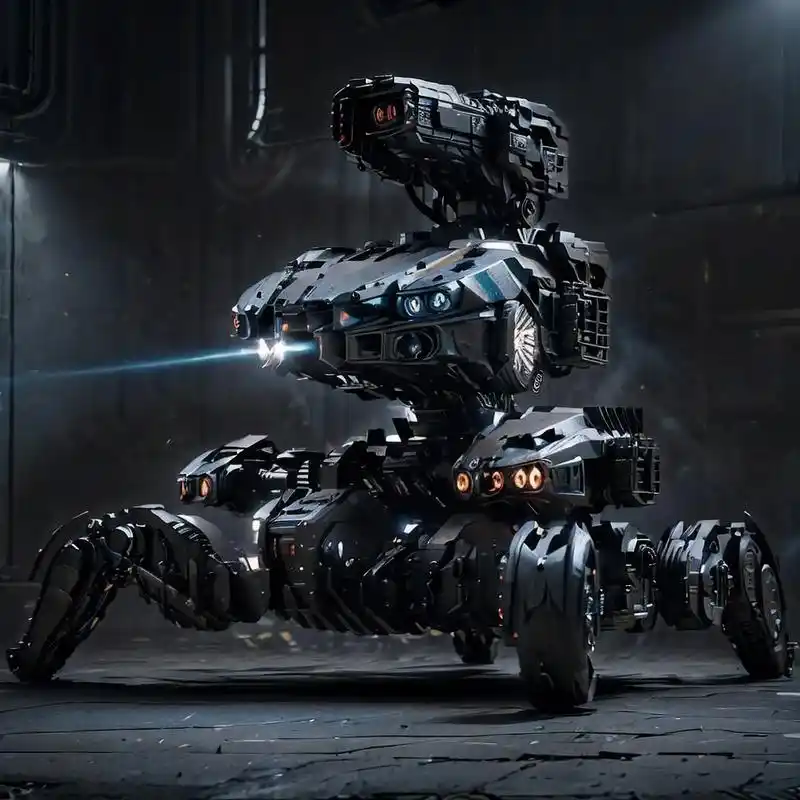 四足机器人批量炼成中.#ai绘画 #机甲风 #机器人#战争机 - 抖音