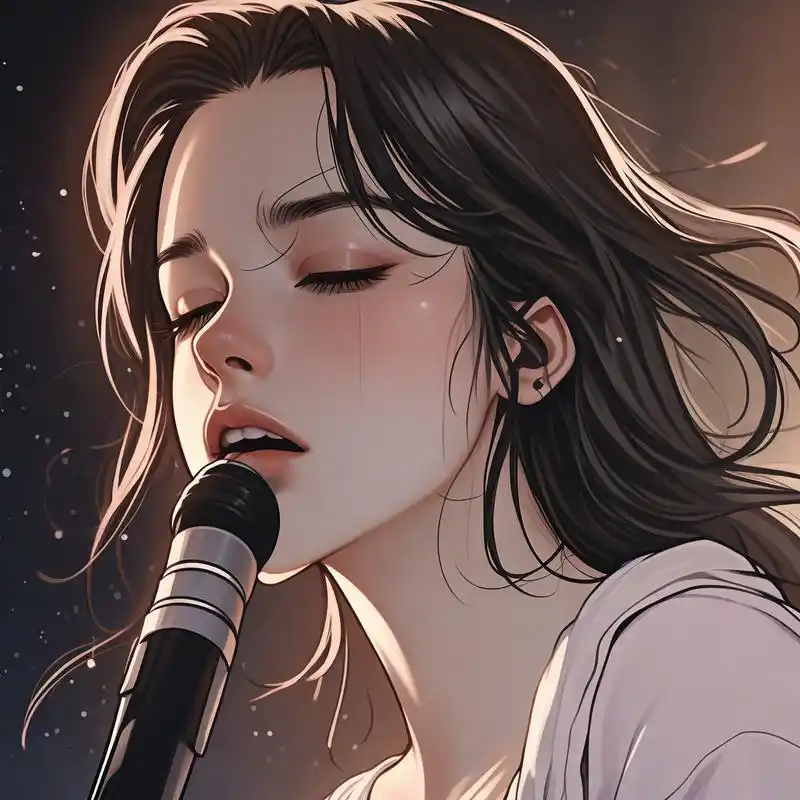 这些唱歌的人物头像,捕捉了那一刹那的情感与激情,仿佛能听到那动人的