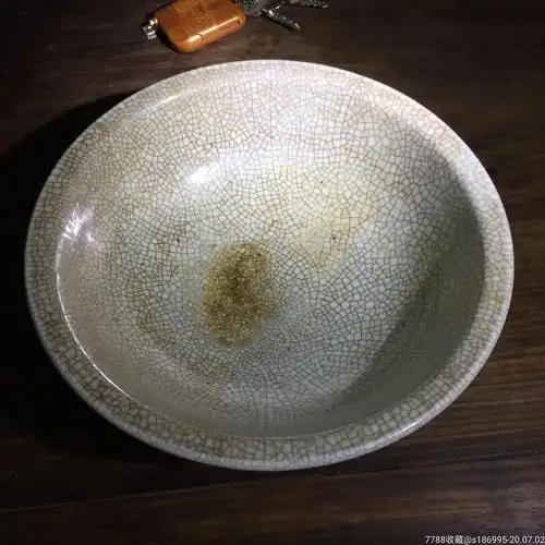 晚清民国哥釉哥窑开片大碗