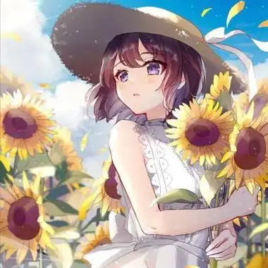 自喜阳光向日葵女头-动漫头像 - 壁纸之家