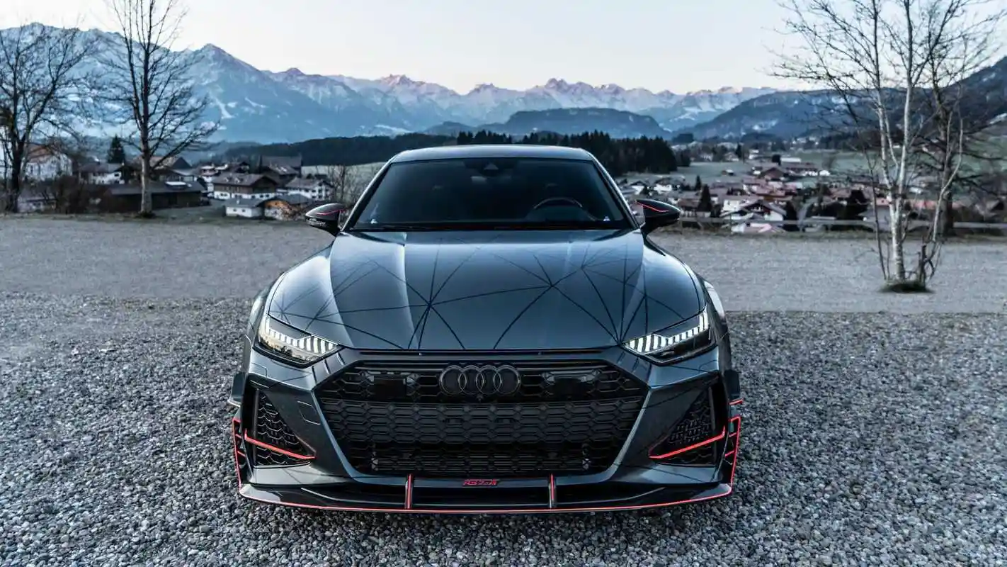 abt调教奥迪rs7r全面黑化成abt史上最强悍的改装作品