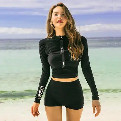 打底泳裤女防走光保守温泉平角闪电客三角黑色高腰大码游泳短裤长裤