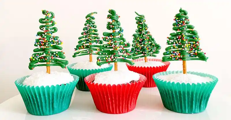 chocolate christmas tree cupcake recipe