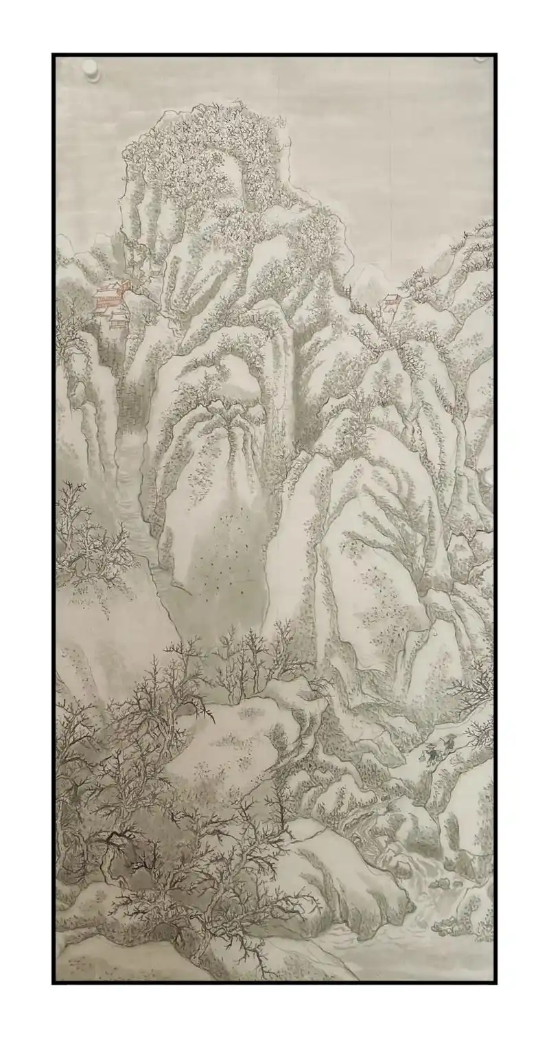 《雪山萧寺图》北宋四大家之——范宽 首临雪景,不足之处,请多 - 抖音