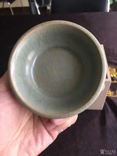 瓷器 高古 南宋溪口窑龙泉折腰冼