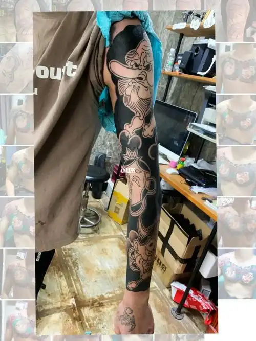 今日工老传统花臂火男天狗阿多福般若