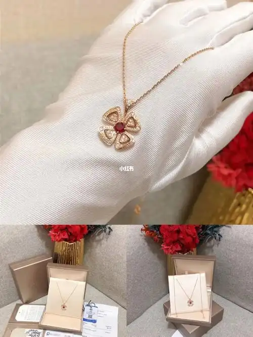 宝格丽咏绽项链 玫瑰金镶钻