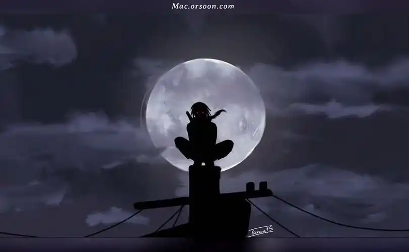 火影忍者宇智波鼬月下mac动态壁纸