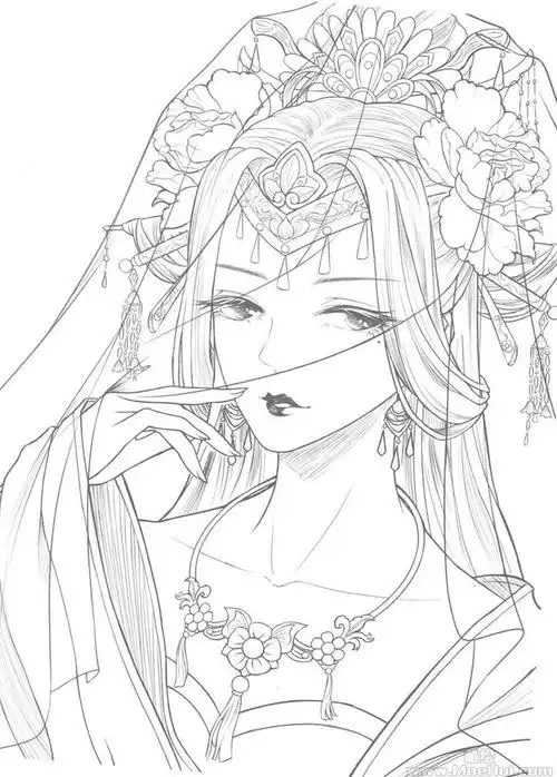 09:23:53[新手练习线稿]古风线稿集iii[43p]动漫线稿幽光~同采自moe