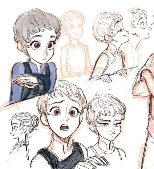 素材欧美风格的人物线稿