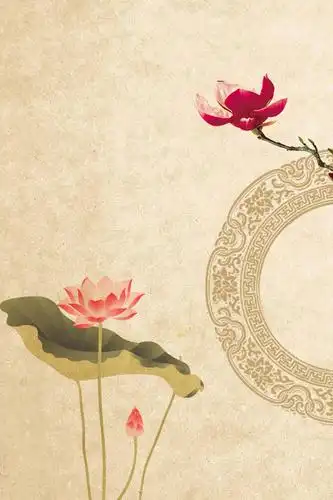 中国风水墨山水古典雅唯美背景图 psd模板ai海报设计素材中式插画