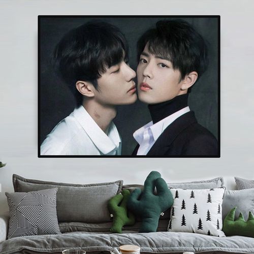 王一博肖战订制钻石画2021新款人物装饰画 diy十字绣圆钻 满钻5d