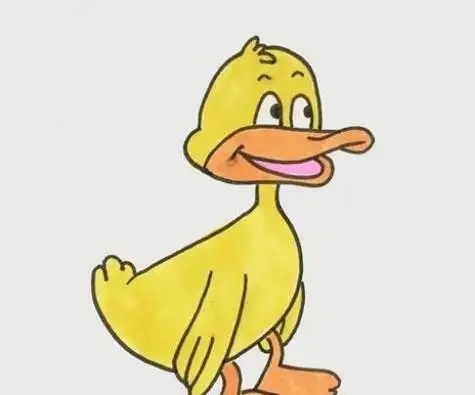小鸭简笔画可爱,一步一步教学 鸭简笔画色彩简单