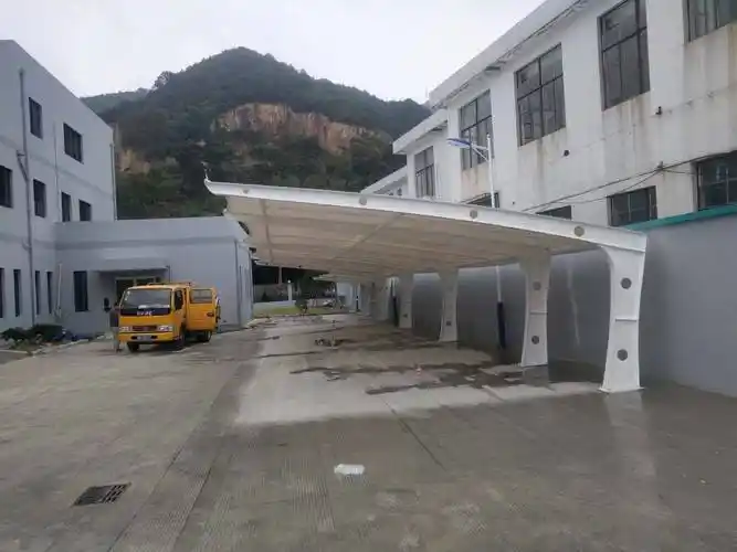 淄博非机动车棚张拉膜简易钢结构车棚实力厂家