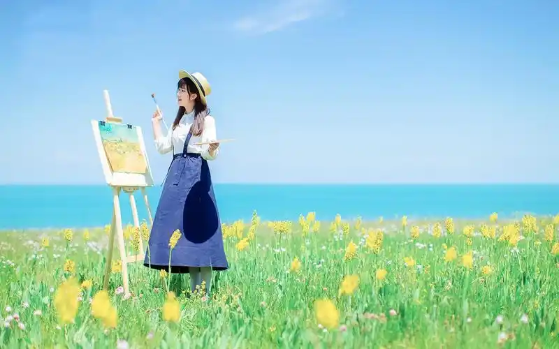 清纯美女清新文艺写真高清桌面壁纸