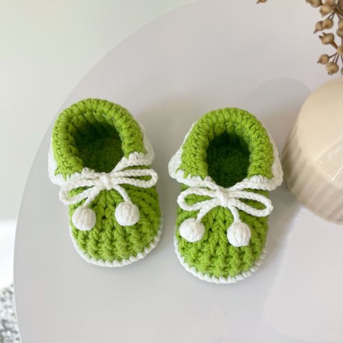 编织婴儿手工diy婴儿鞋鞋子钩针毛线新生儿宝宝毛线