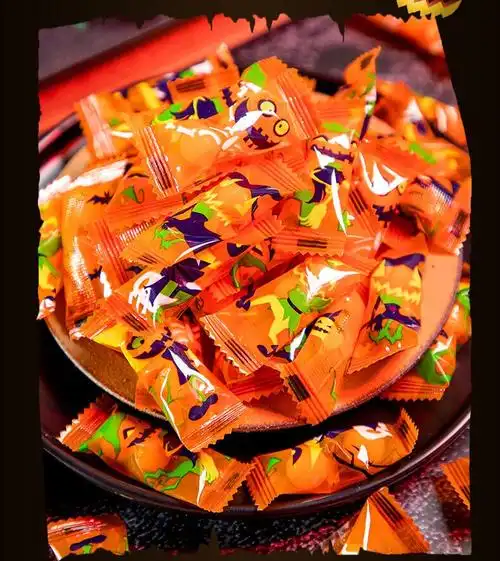 万圣节糖果南瓜 万圣节糖果袋装甜橙糖香橙味南瓜糖创意可爱搞怪南瓜