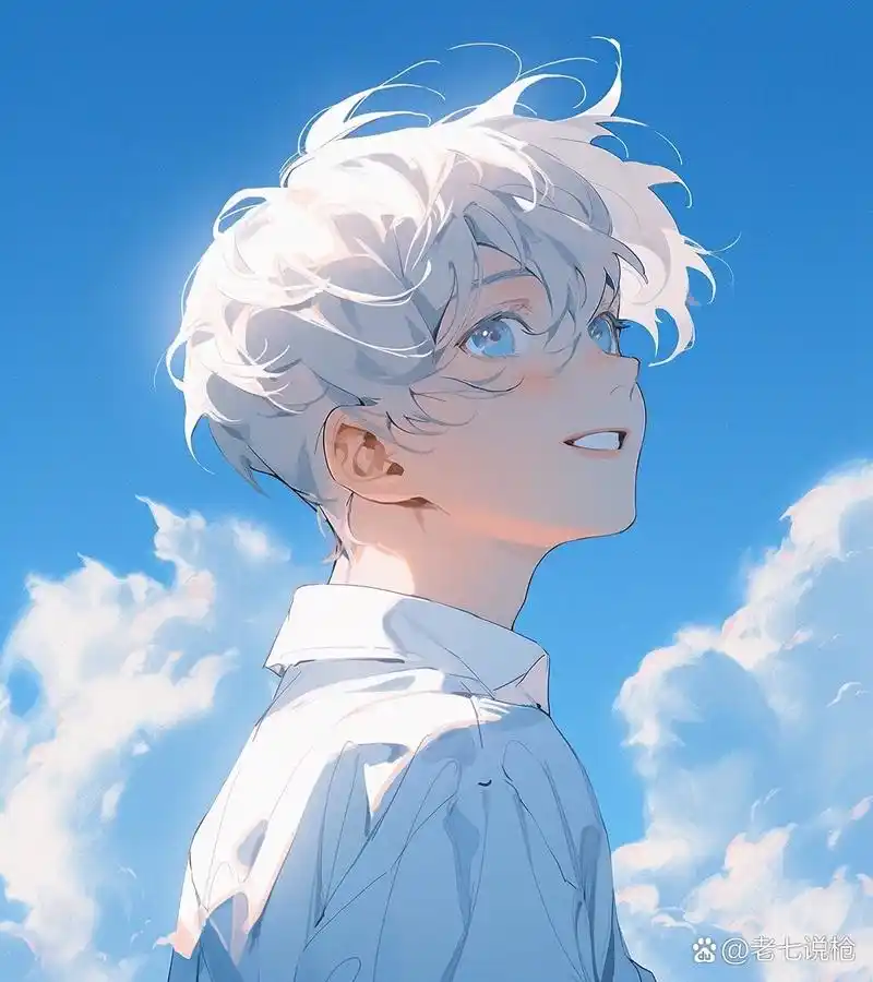 简约男生头像 i 治愈系大男孩 治愈系阳光男头,蓝色系,治愈系, 关键词