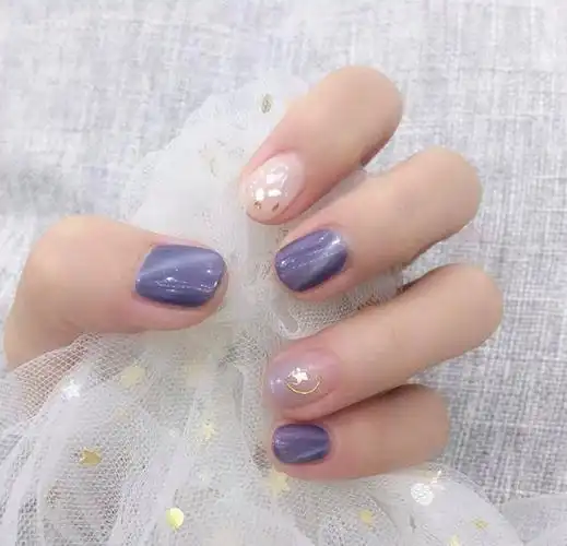 法式猫眼美甲高级夏天(清新透亮的初夏猫眼美甲合集)(13)