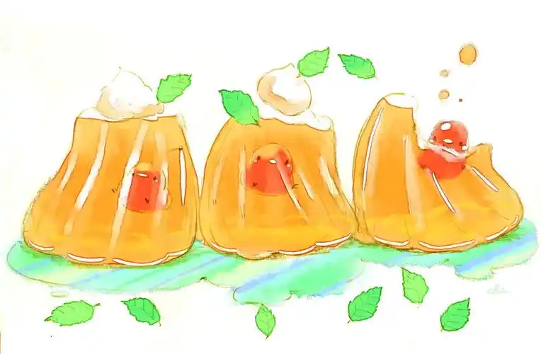 三连果冻插画图片壁纸