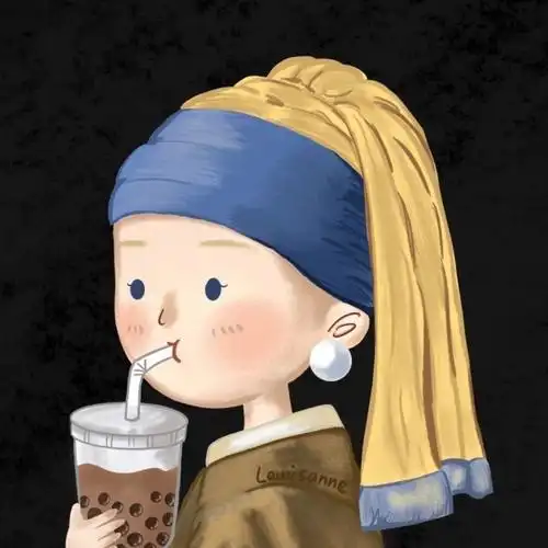 一些「戴珍珠耳环的少女」的头像,欢迎大家补充哈