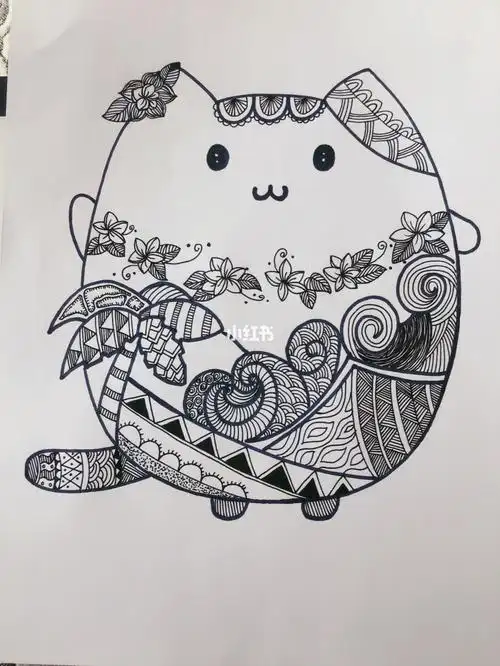 黑白线条画 | 儿童画 | 简笔画简笔画我的随手画文化绘画