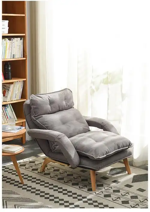 懒人沙发懒人沙发椅单人可躺房间小沙发卧室阳台家用折叠椅休闲c款