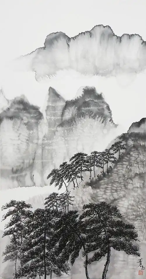 墨韵江山白燕君的水墨山水画