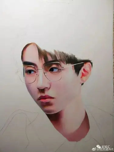 彩铅达人绘王俊凯