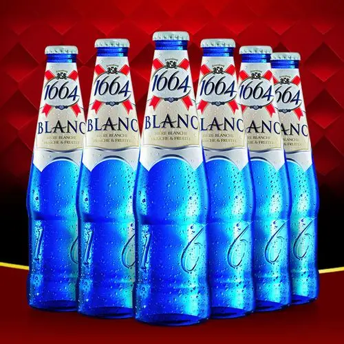 法国小麦啤酒 1664白啤酒330ml瓶装24支酒 全国酒.