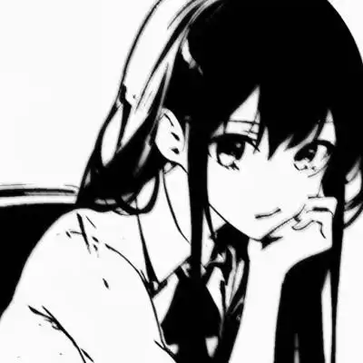 一组黑白动漫女头_女生头像_我要个性网