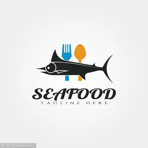 海鲜标志设计食品图标
