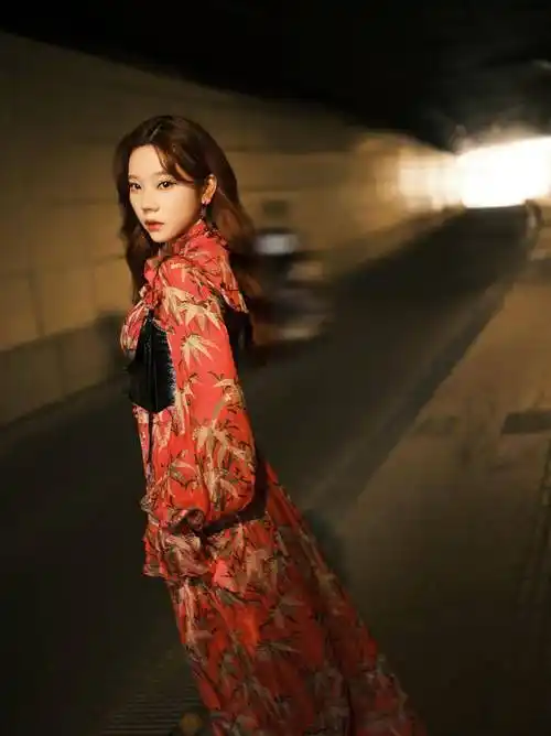 张紫宁2022个人巡演造型写真释出碎花燕尾裙独具柔情氛围