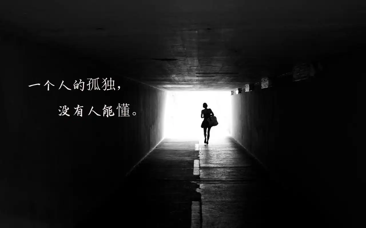 你说孤独伤心应该是有体会