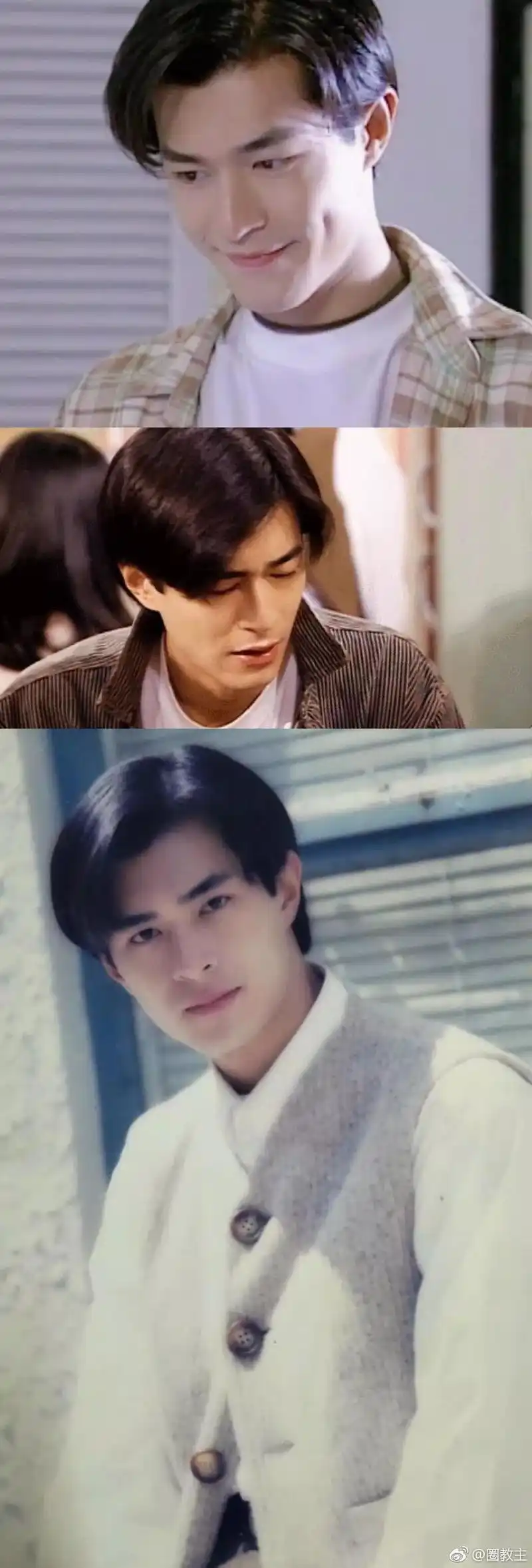 90年代港台男明星几乎都留过这个发型感觉又斯文又清爽还显得发量巨多