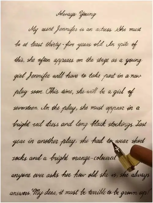 书写圆体英语书法用什么笔比较好