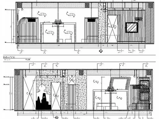 [施工图]现代酷感十足酒吧室内装饰工程施工图(含效果图)
